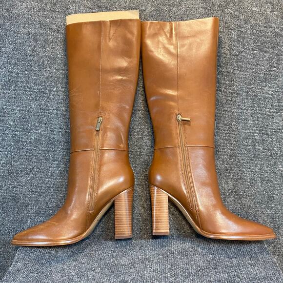 Brand New Marc Fisher Women 8 Lannie Medium Natural Brown Heeled Knee High Boots - Picture 3 of 12